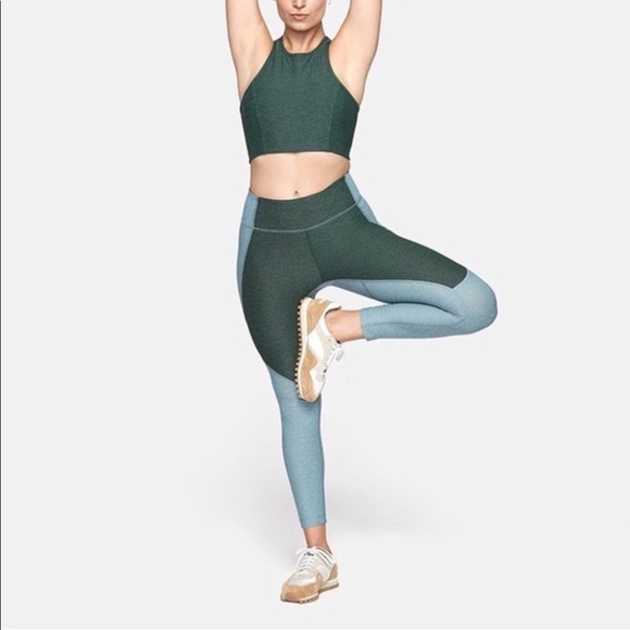 Outdoor Voices 3/4 Two-tone Panel Leggings Small - Picture 2 of 12